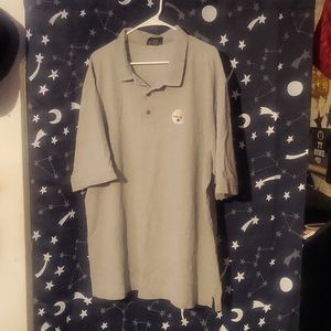 3XL Mens Gray Pittsburgh Polo Shirt
